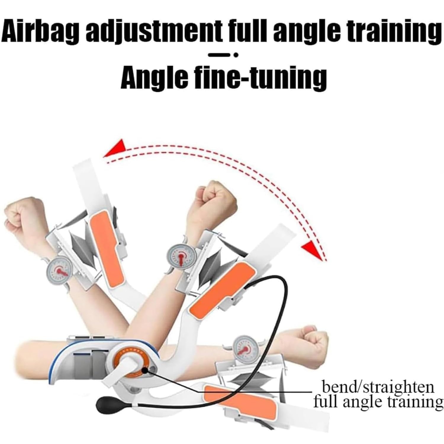 Electric Elbow Joint Rehabilitation Device, Adjustable Speed ​​and Angle, 360° Rotatable Articulated Elbow Support with Remote Control, for Stretch Joint Muscles and Tendons
