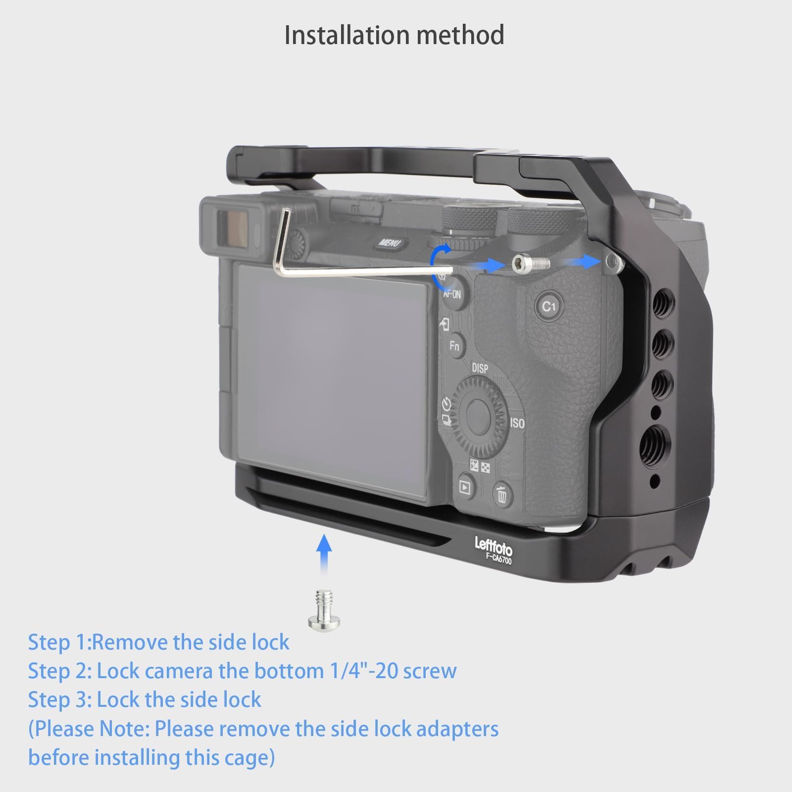 Gabbia Per Fotocamera Insta360 X3 | In Lega Alluminio | Con Doppio Supporto Per Accessori - Foto 8