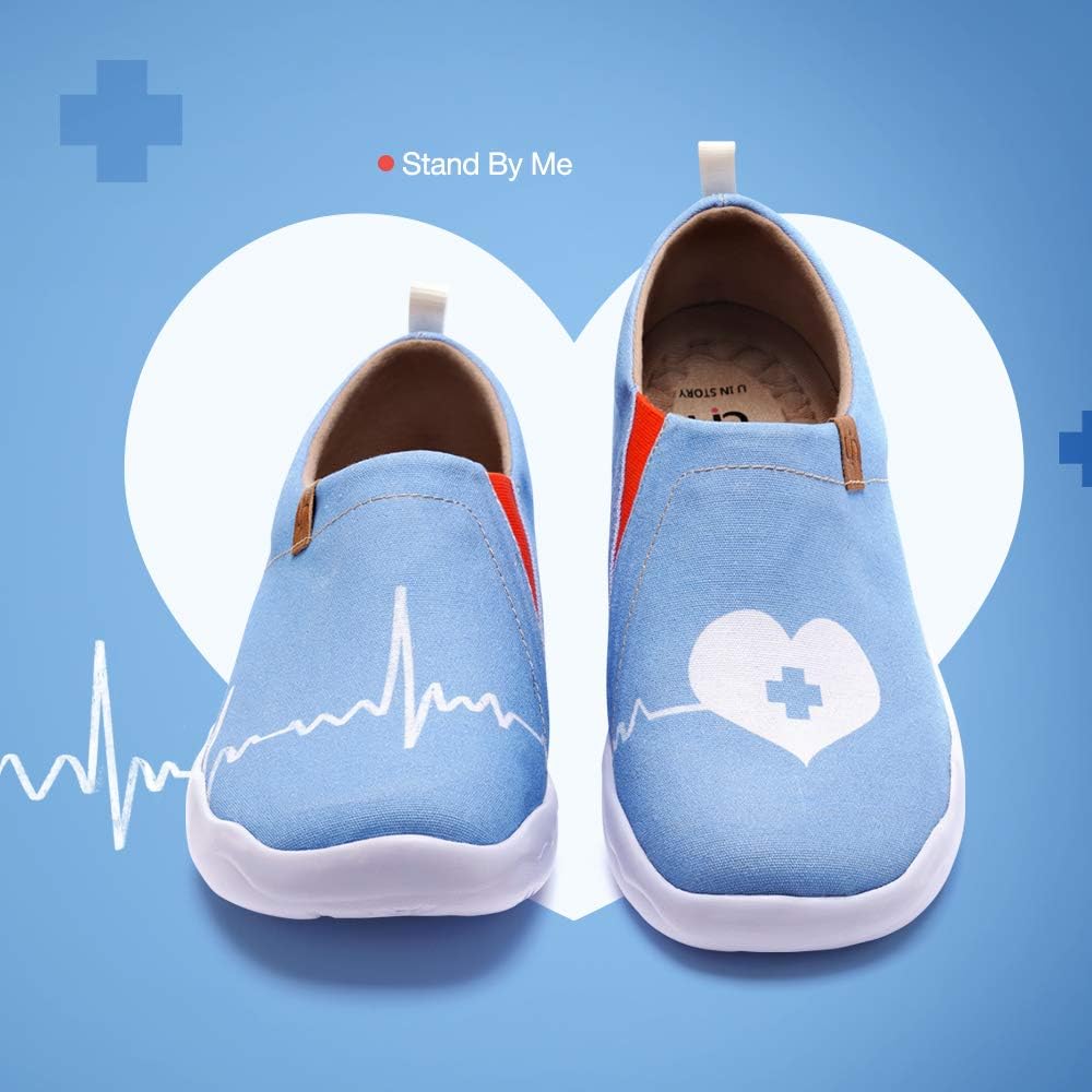 Women's Fashionable Slip-On Sneakers by UIN - Painted, Comfort & Walk Softly