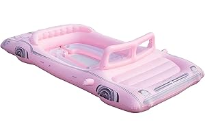 Member's Mark 6-Person Pink Inflatable Island Float with Coolers and Cup Holders