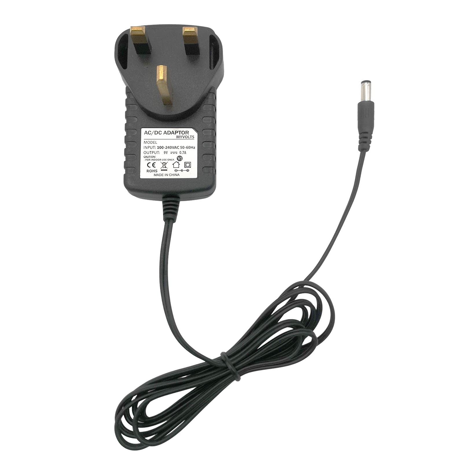 myVolts 9V power supply adaptor compatible with DKN AM-E, AM-2, AM-3, AM-3i, AM-5i Exercise bike - UK plug