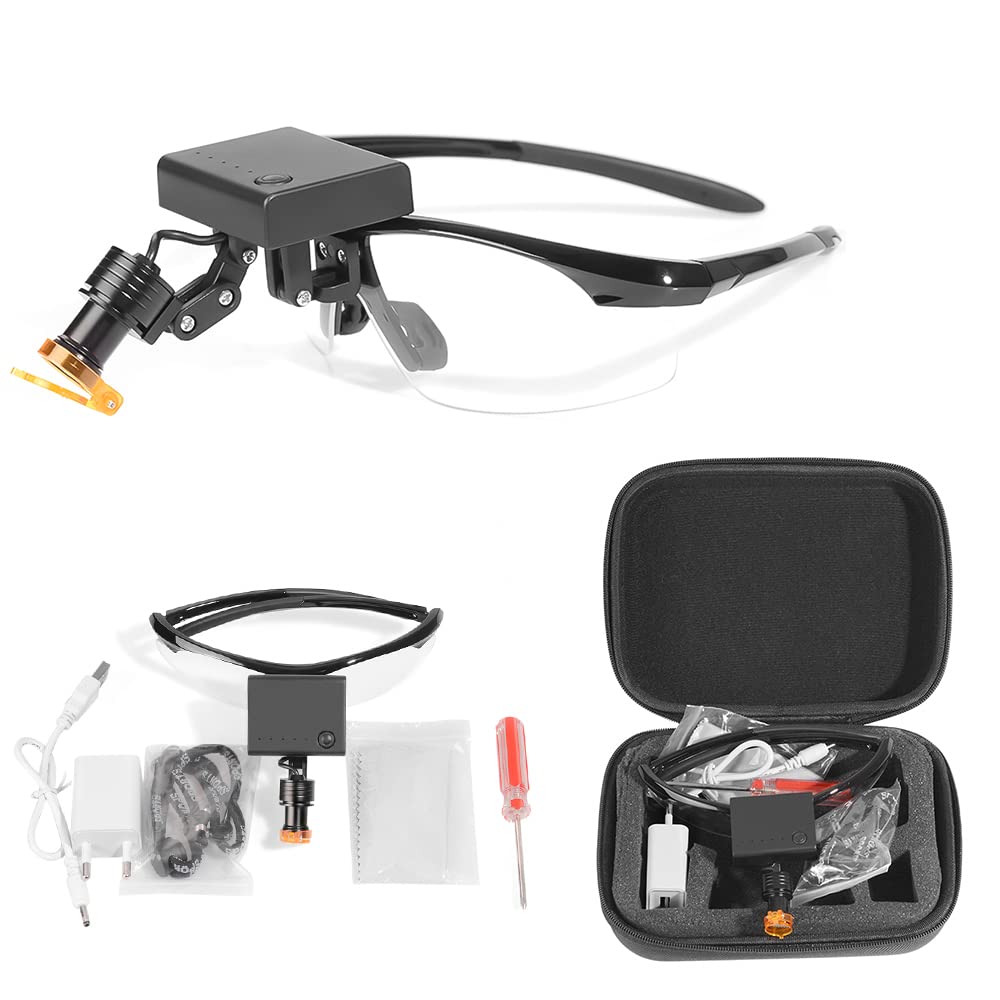 ORILAO 5W HeadLamp with Glasses Integrated All in one Set Optical Filter for Binocular Loupes
