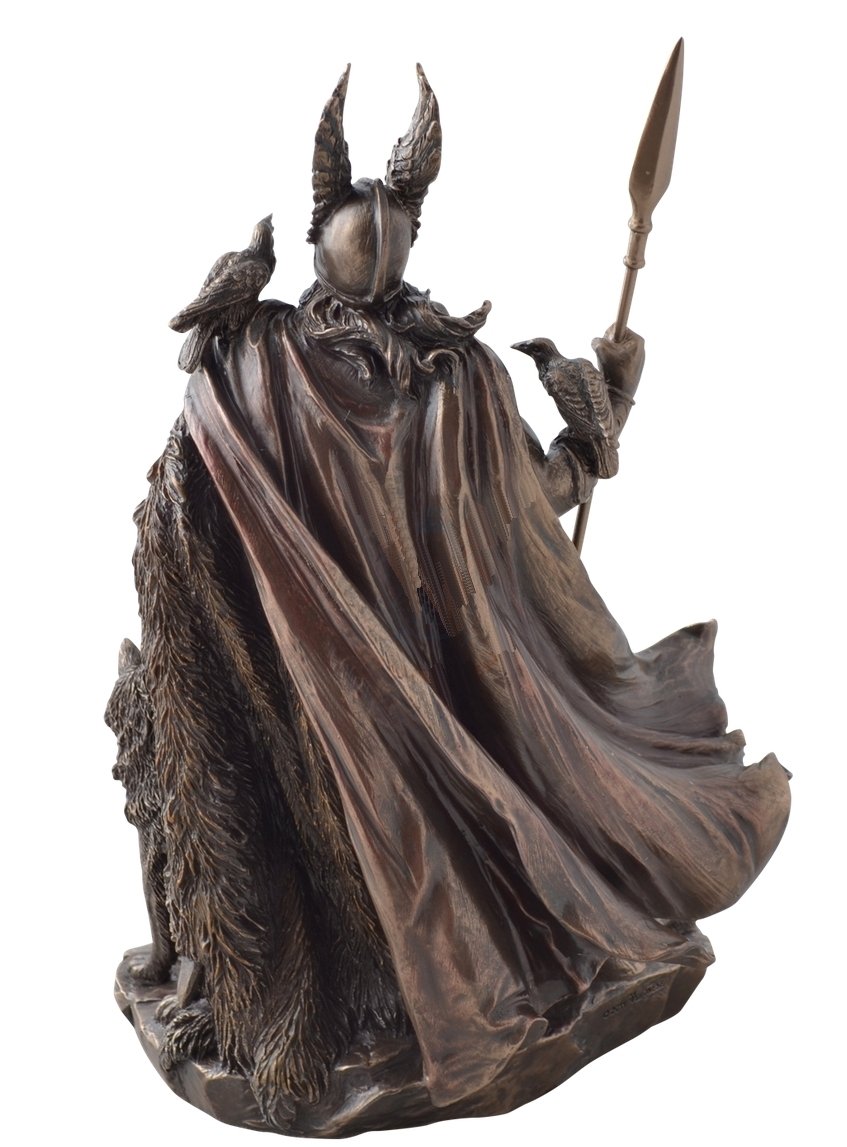 Veronese by Joh. Vogler GmbH Göttervater Odin Gott bronziert 25 cm Figur Skulptur Kriegsherr Totengott nordische Mythologie