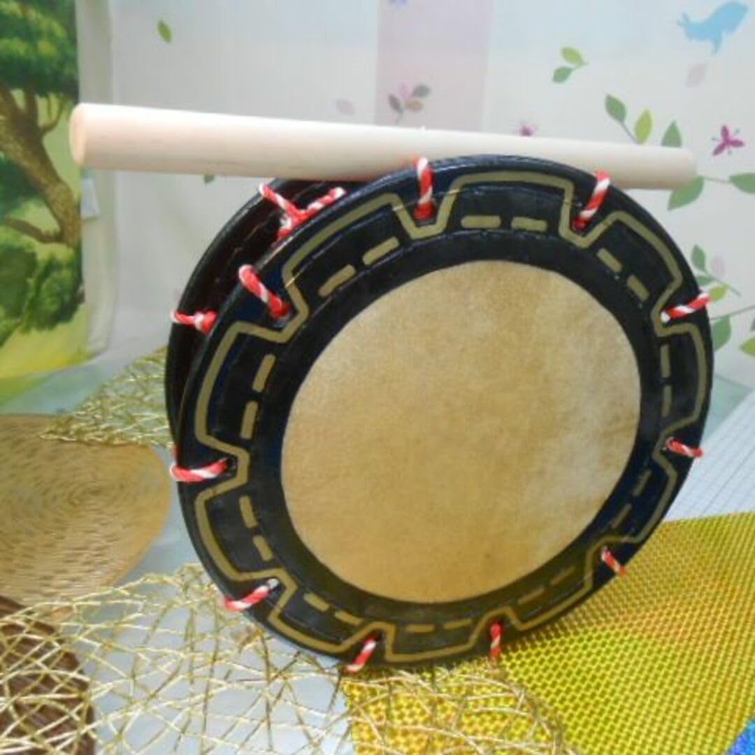 送料無料)17.980円N締め太鼓30cm 撥付きエイサーを楽しく