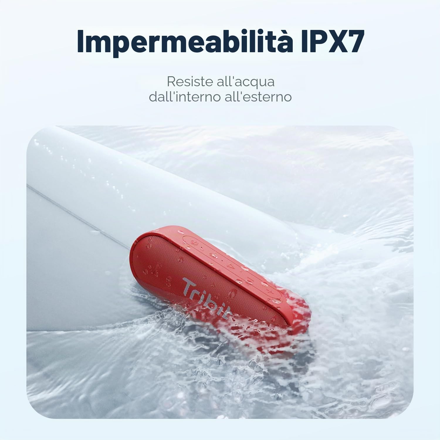Tribit Casse Bluetooth, Altoparlante Bluetooth Impermeabile IPX7 cassa usb portatile con Basso+ Esclusivo 20 Ore Gioco speaker portatili per Giardino, Festa, Auto, Viaggio, Spiaggia | bassi intensi, IPX7 impermeabile, wireless, BT 5.3, EQ, TWS, microfono