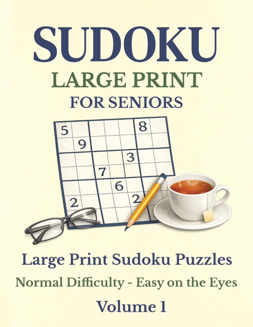 Large Print Sudoku Puzzles For Seniors: Sudoku Puzzles for Seniors| Large Print, Easy on the Eye| 8.5x11 Inches,116 pages | 50+ Puzzles | Instruction included | Solution included