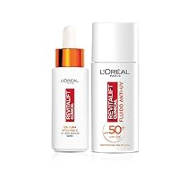 L'Oréal Paris Routine Illuminante e Protettiva, Con Siero 12% Pura Vitamina C e Fluido SPF 50+
