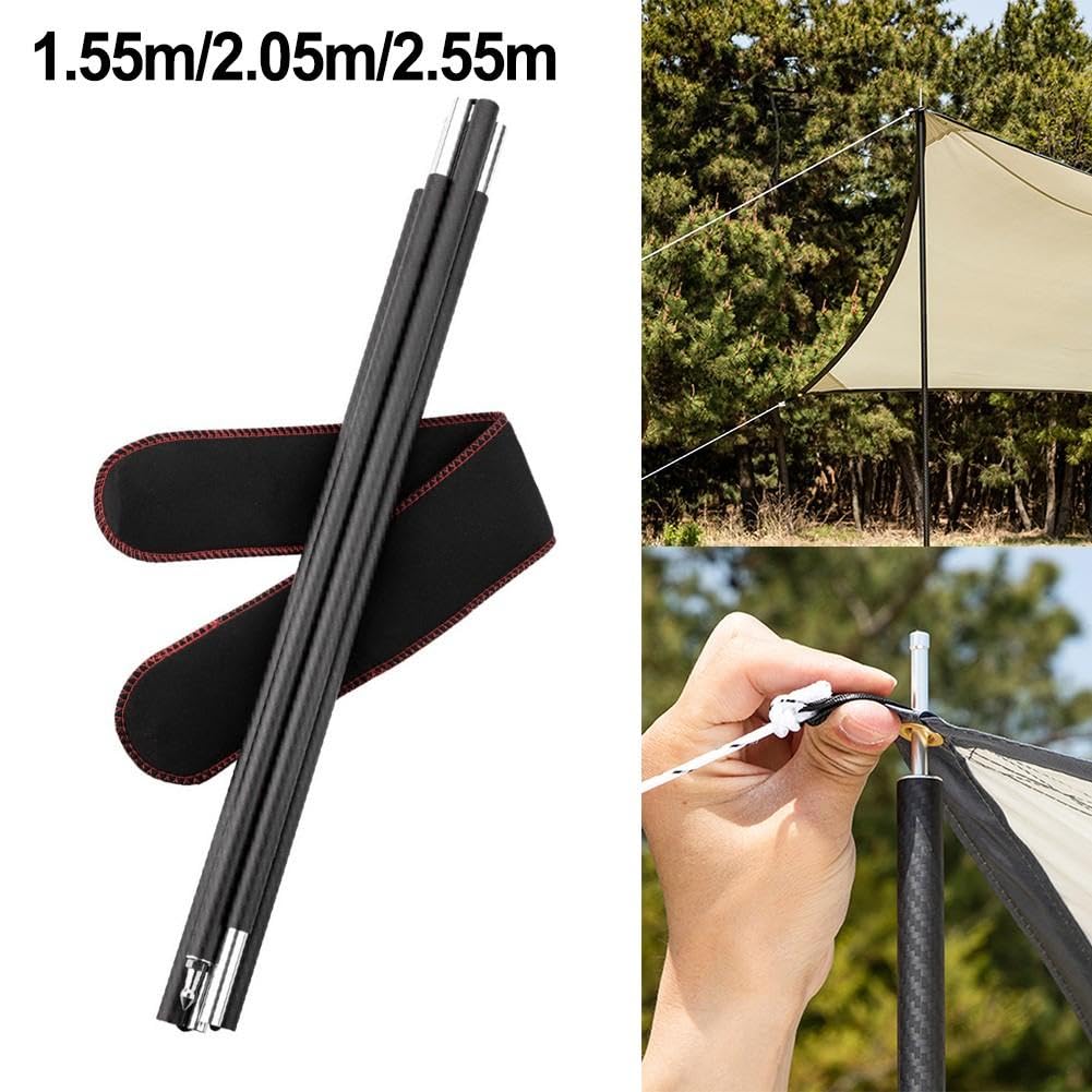 Poste de Carpa Carbono 155cm Plegable Ligero Poste de Carpa Carbono