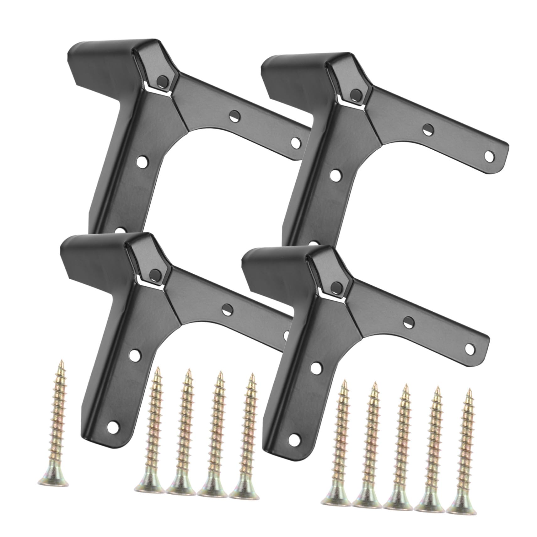 Patas de muebles negras de metal soporte resistente para escritorios de oficina y mesitas
