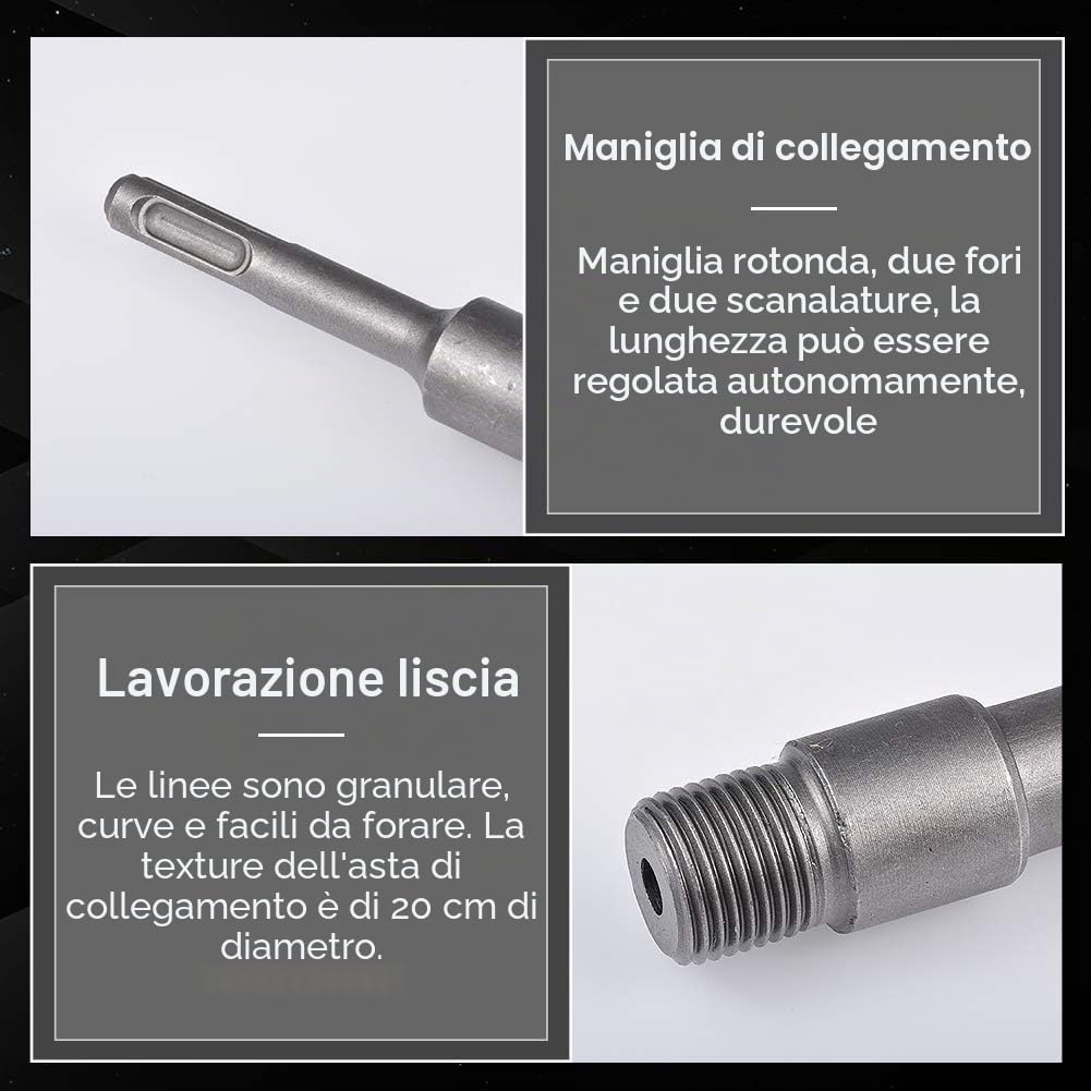 KATUR 60mm Frese Carotatrici a Tazza, SDS PLUS Set Seghe a Tazza Trapano Per Mattoni, Pareti In Calcestruzzo, Aperture Per L'Aria Condizionata