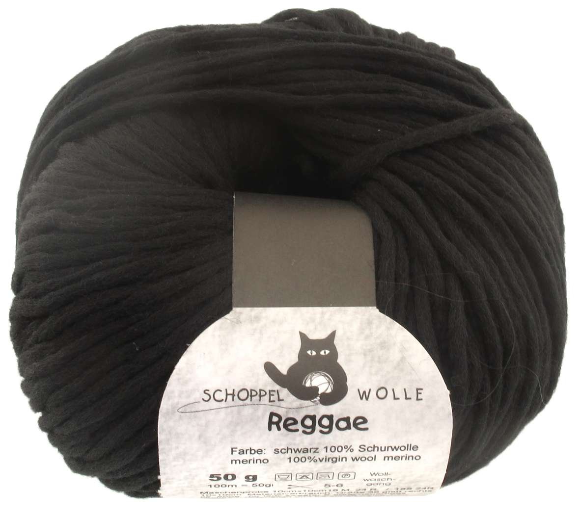 Reggae Solid Knitting Yarn - Black (# 880)