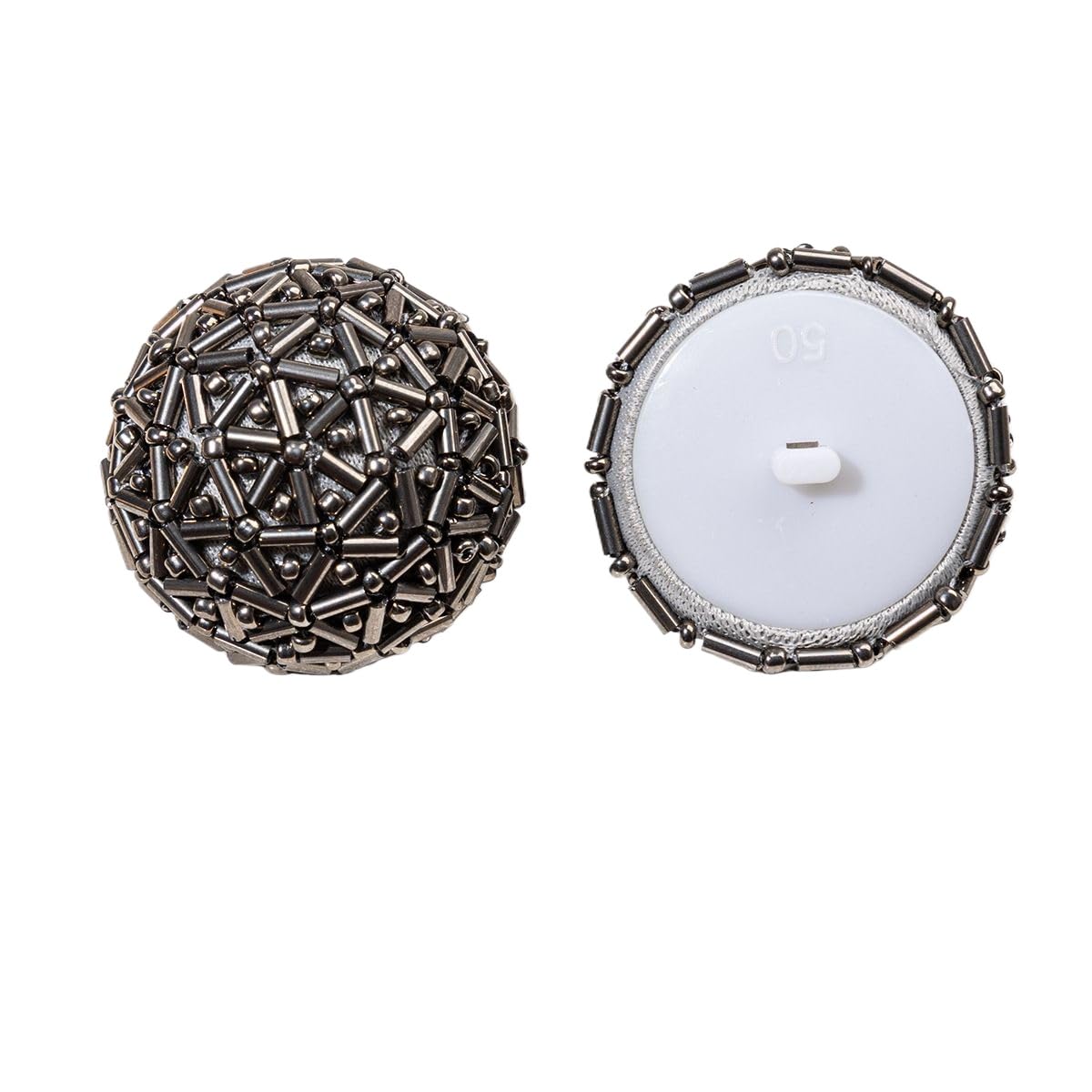 Lationday Vintage Beaded Buttons, Large Pearl Embellished Decorative Sewing Buttons for Coats, Dresses, Sweaters, Cardigans, and Crafts