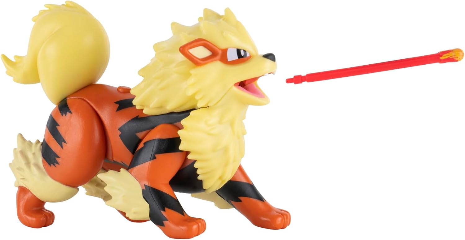 Pokemon 4.5" Arcanine Battle Feature Figure