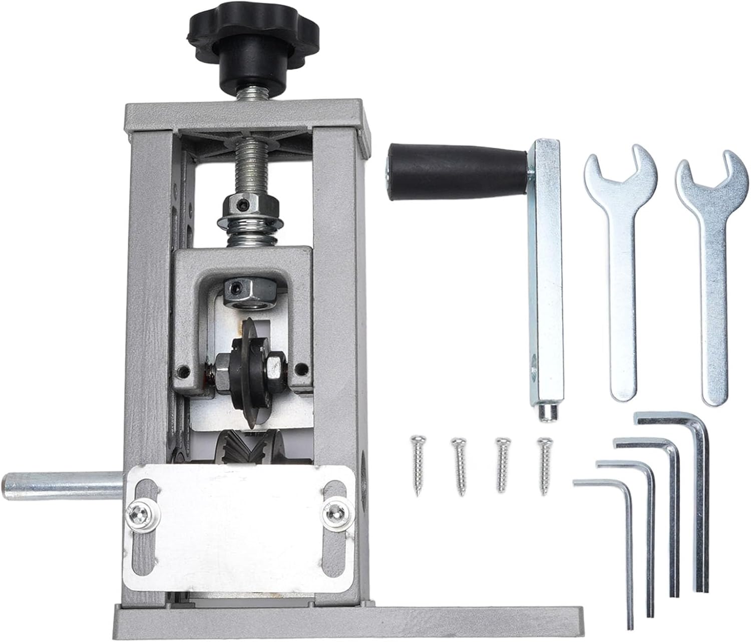 WALFRONT Electric Manual Wire Stripper Adjustable Automatic Drill Powered Hand Crank Cable Stripping Tool for 1 to 25mm Wires with Protective Coating and Hardened Blades