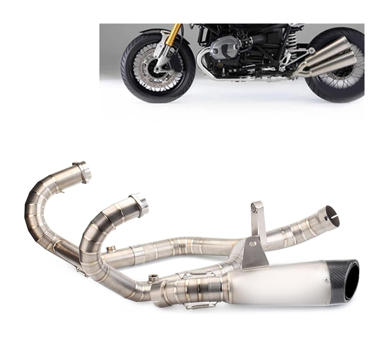 Silenziatore Scarico Per B&MW R Per NineT 2014 2015 2016 2017 2018 Moto Di Scarico Slip On 60 Mm Fuga No DB Killer R Nine T Accessori Sistema Di Titanio Scarico Moto