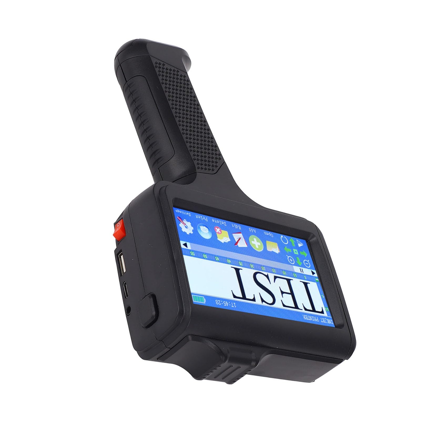Stampante a Getto D'Inchiostro Portatile, Codificatore Regolabile 12,7 mm con Cartuccia 42 ml per Codice a Barre