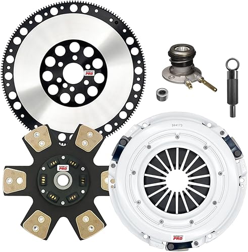 ClutchMax PRO Performance Stage 4 - Kit de embrague con volante Chromoly con cilindro esclavo compatible con Pontiac GTO 5.7L 6.0L LS1 LS2