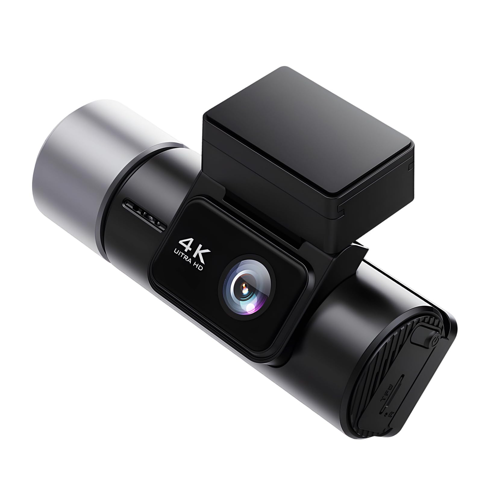 Telecamera da cruscotto 4K con triplo obiettivo, 5,8 GHz/2,4 GHz, Wi-Fi dual-band | Dash cam compatibile con GPS fino a 256 GB