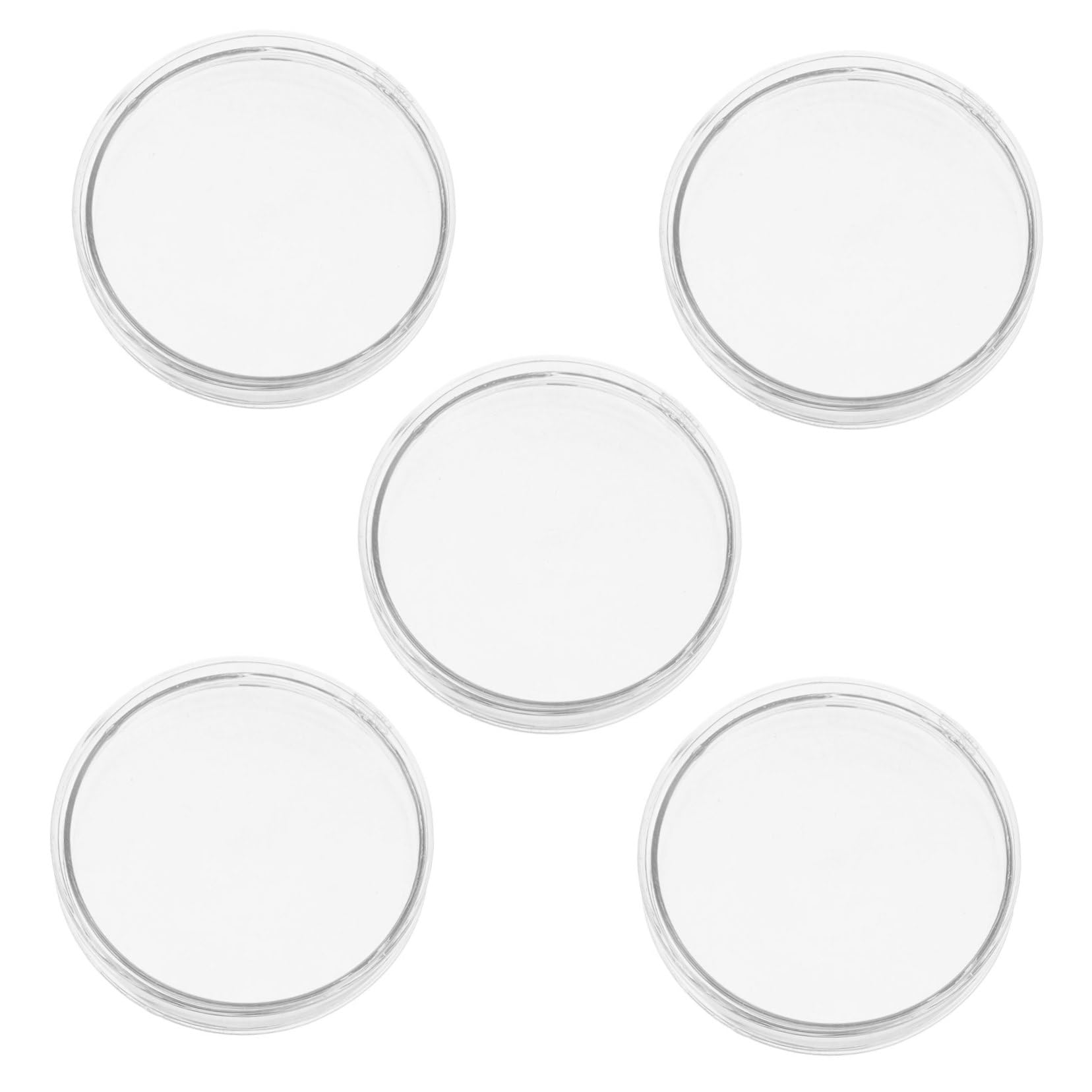 BESTYASH 5 Pezzi Piastra Petri in Vetro con Coperchio Resistenti Alte Temperature per Colture di Tessuti e Chimica in Laboratorio Microbiologia