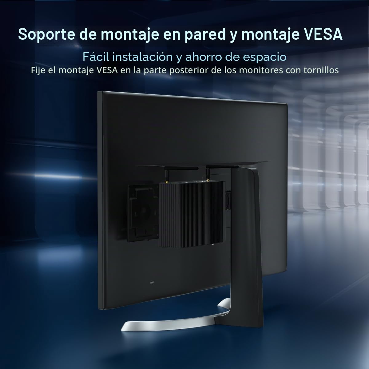 WEIDIAN PC sin Ventilador Mini PC Industrial 16GB RAM 512GB SSD Core i5 8350U Win11 Pro Mini computadora de Escritorio con 4K 2xHD, 2xRS232 COM, 2xLAN, 8xUSB VESA PC pequeña de Oficina Auto Power On