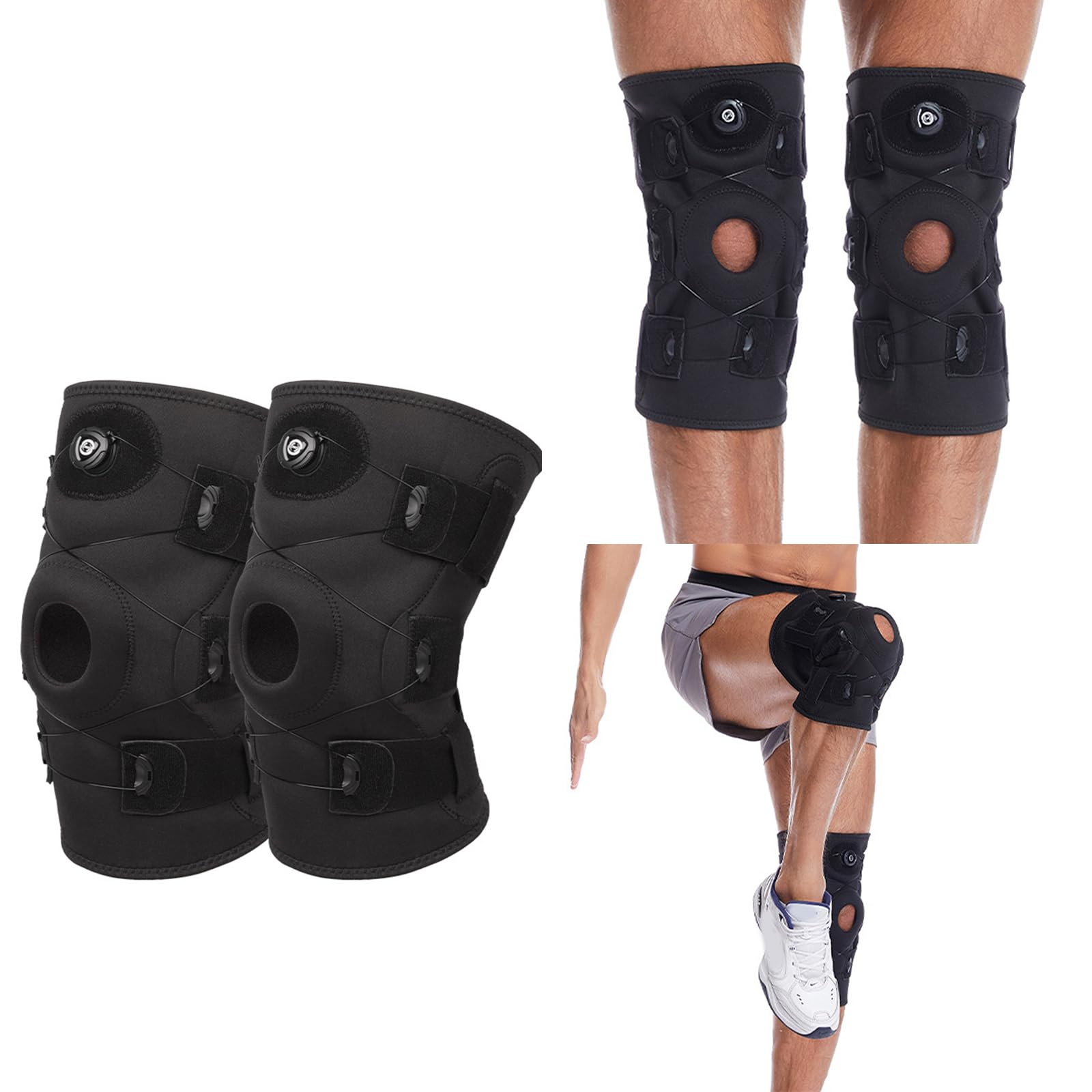 Gewichts Neopren Kniebandage, verstellbare Kompressionsunterstützung für Starke Stöße, Sport und tägliche Aktivitäten, atmungsaktiver Sport Knieschutz