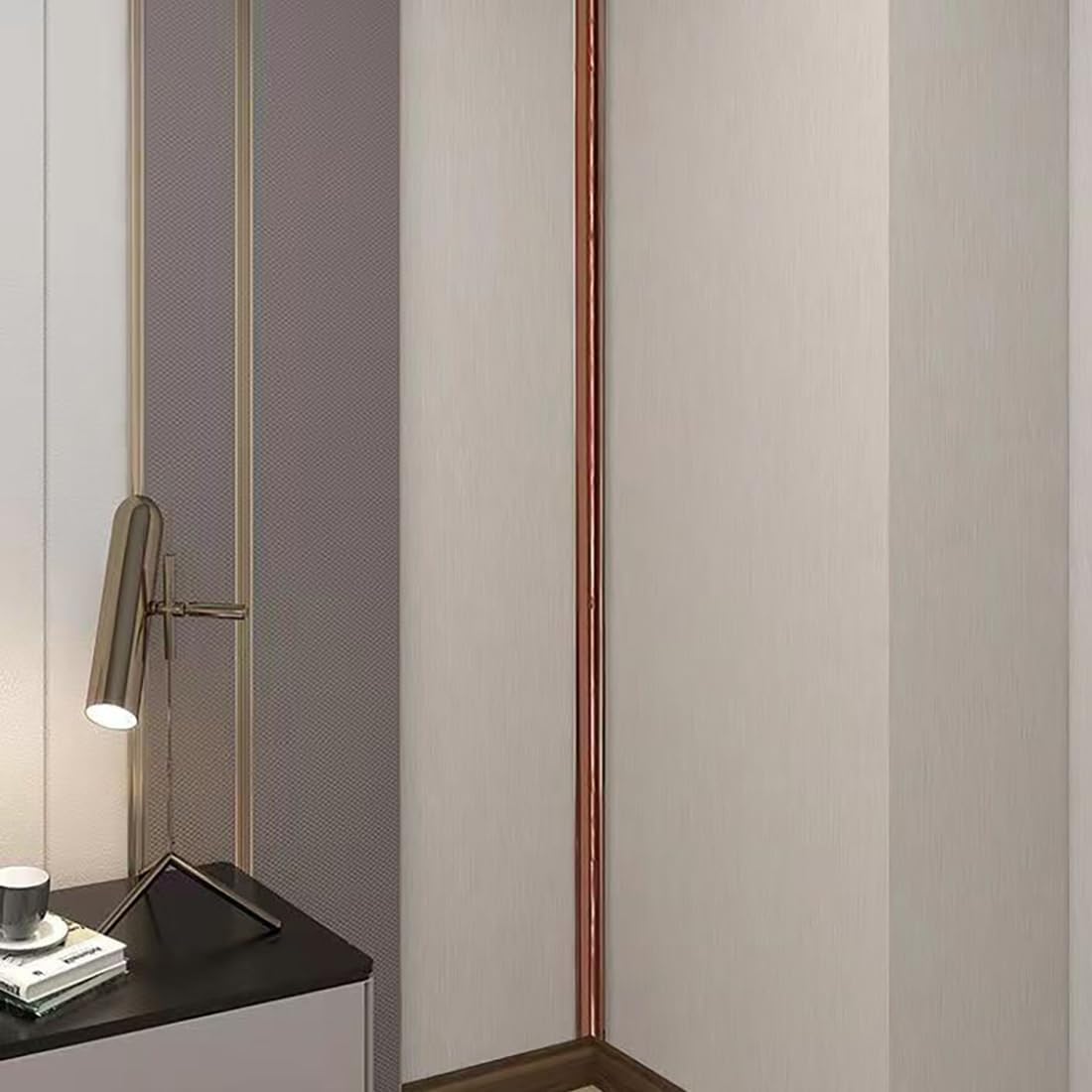 Modanatura Metallizzata Autoadesiva Nera - 5 Metri X 2 Cm, Acciaio Inox, Per Decorare Pareti