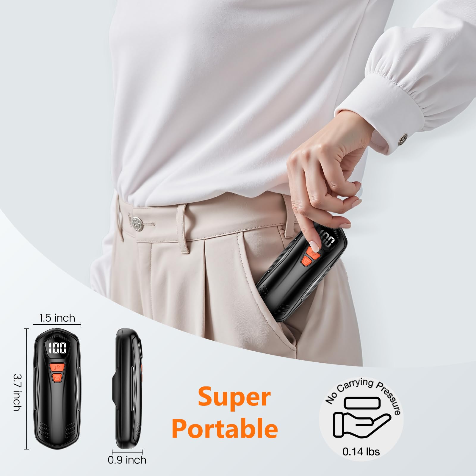 AI Hand Warmers Rechargeable 2 Pack, AI Smart Chips Electric Hand Warmers, Long Lasting Safe Heat, Portable Pocket Heater, Gifts for Christmas, Outdoor, Golf, Hunting, Camping Accessories -Black