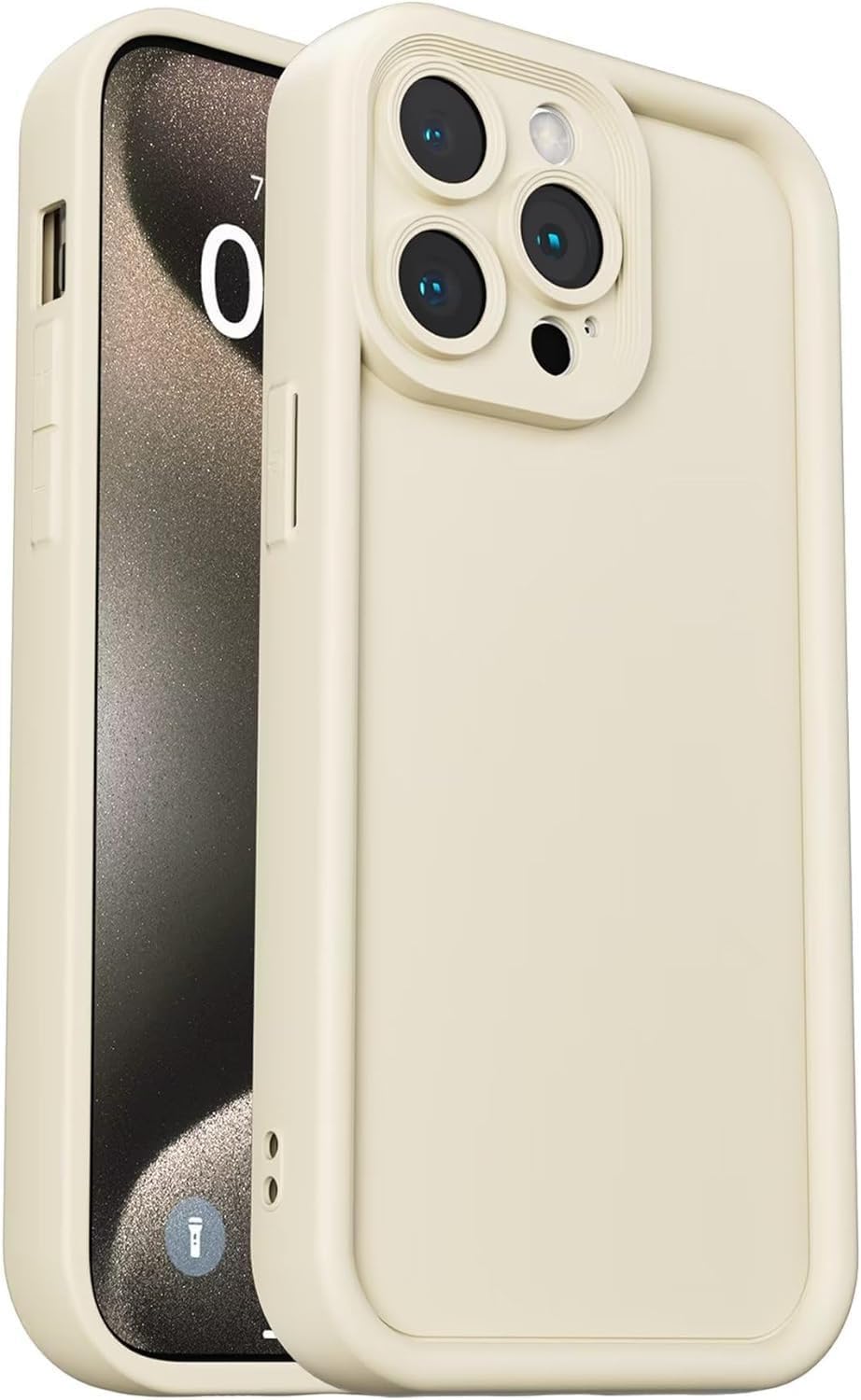Scalebee Back Cover for Apple iPhone 13 Pro Max Soft and Flexible Matt Finish Anti Slip Scratch Proof Camera Protection Silicon Phone Case (White)