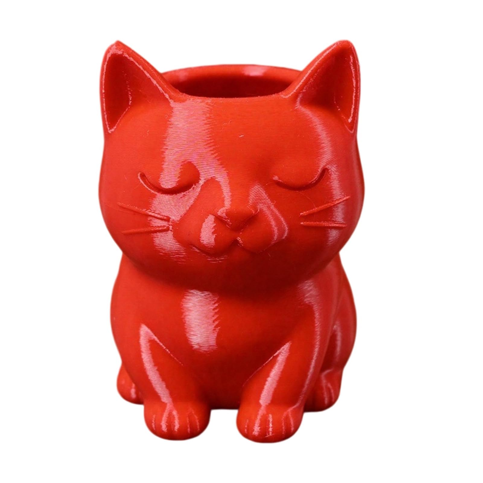 Glifora Cat Pen Holder - Cute Kitty Desk Organiser for Stationery Storage, Large Capacity Pencil Stand for Office and Home, Creative Storage Box Gift