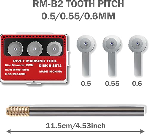 Miniatura 10 de Herramienta para hacer remaches modelo con mango para modelo, hobby, manualidades, accesorios de construcción (juego B4)