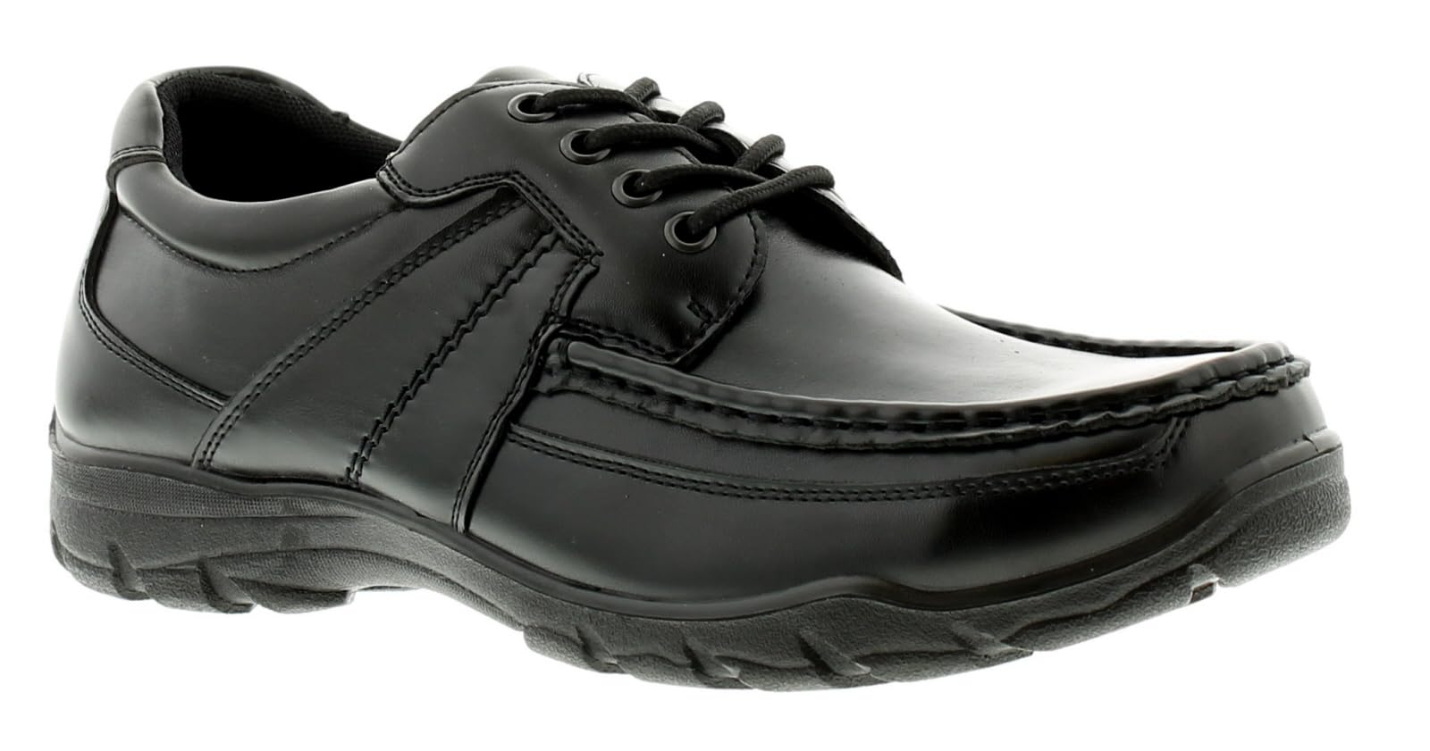 Rocket Teen School Oxford Shoes. School Boys Black Shoes. Academic Footwear for Kids with Lace Up. Durable Kids Footwear