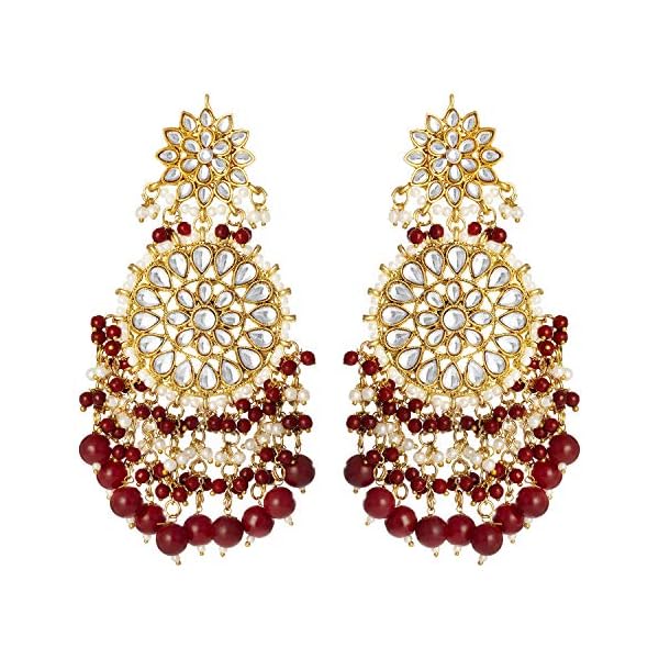 Peora Kundan Faux Pearl Traditional Ethnic Jewelry Set Gift for Women