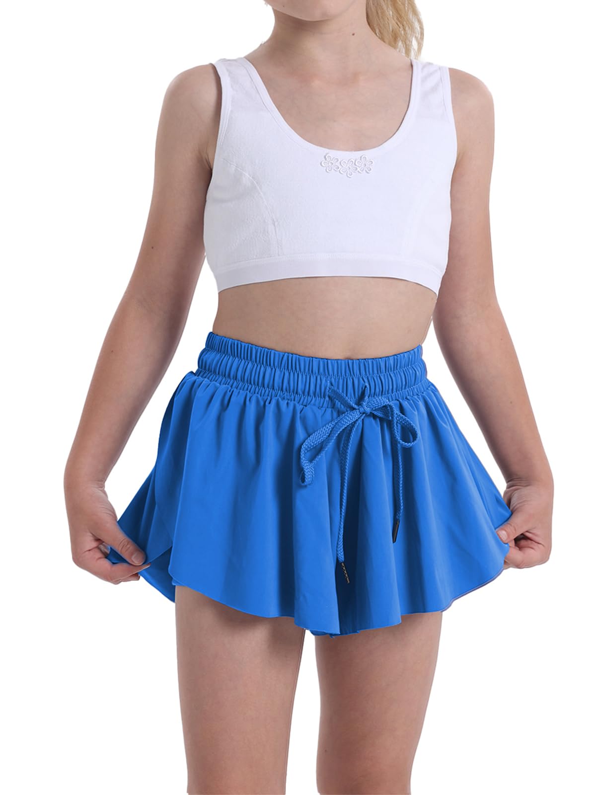 Flowy Shorts for Teen Girls Athletic Running Youth Butterfly Shorts