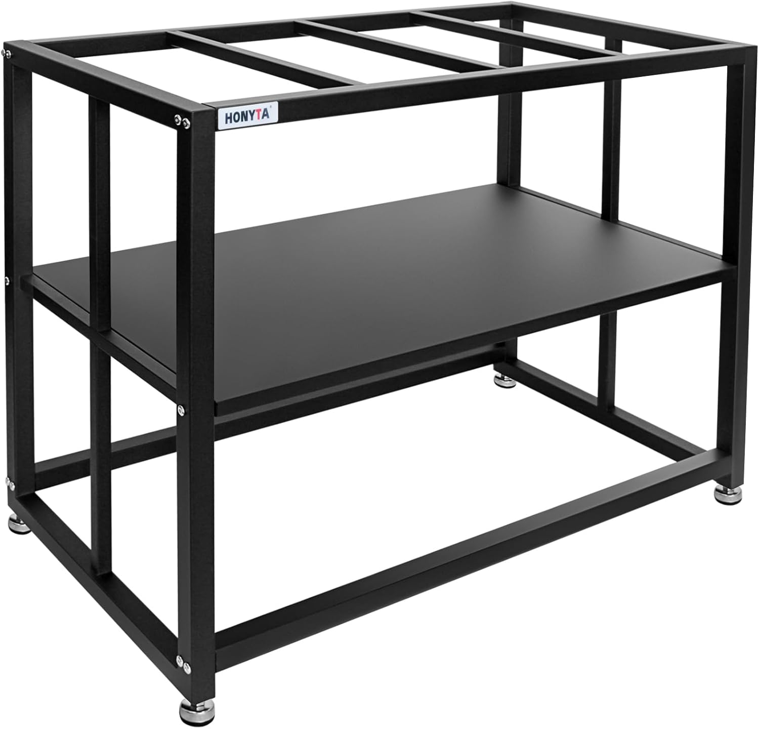 Fish Tank Stand Heavy Duty Metal Aquarium Stand 40 Gallon Tank Stand 660LBS 36.5" L x 18.5W x29.5H, Double Layer for Home and Office More Storage Space, Black