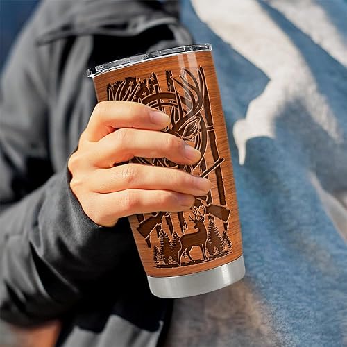 Vista 148 de SANDJEST Vaso de 20 onzas con diseño de águila con la bandera estadounidense, regalos para hombres y mujeres, vasos aislados de acero inoxidable