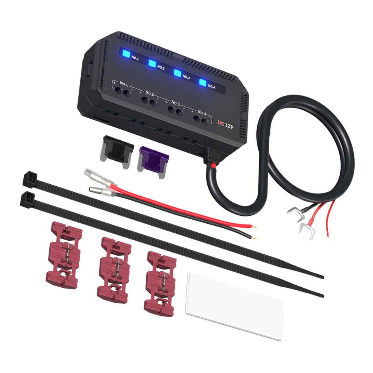 Cablaggio di protezione Fusibile for batteria Fusibili for auto 2 pezzi Scatola dei fusibili for auto Batteria Cablaggio elettronico Fusibili for auto Blocco fusibili for autoveicoli