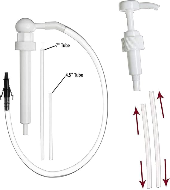 Fluid Pump for Standard Quart Bottles, 8cc Per Pump Stroke, Transmission Fluid Pump with 3rd Hand Adapter, Transfer Gear Oil, Transmission and Differential Fluid. (28mm)
