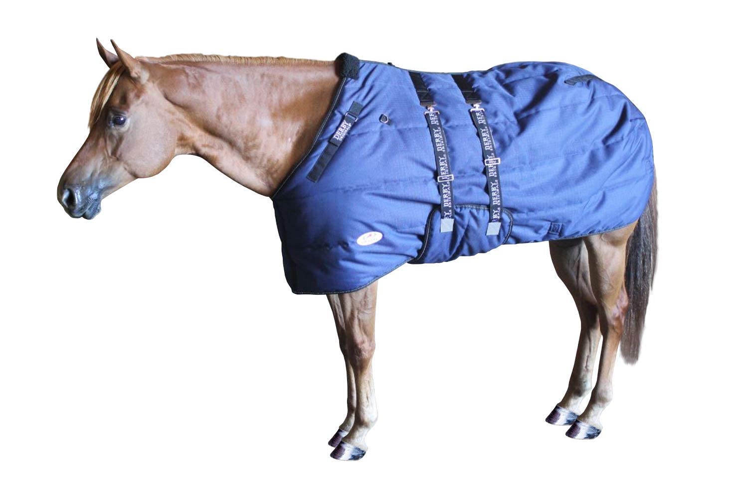 Couverture d'extérieur 1200D imperméable pour cheval bleu marine 78