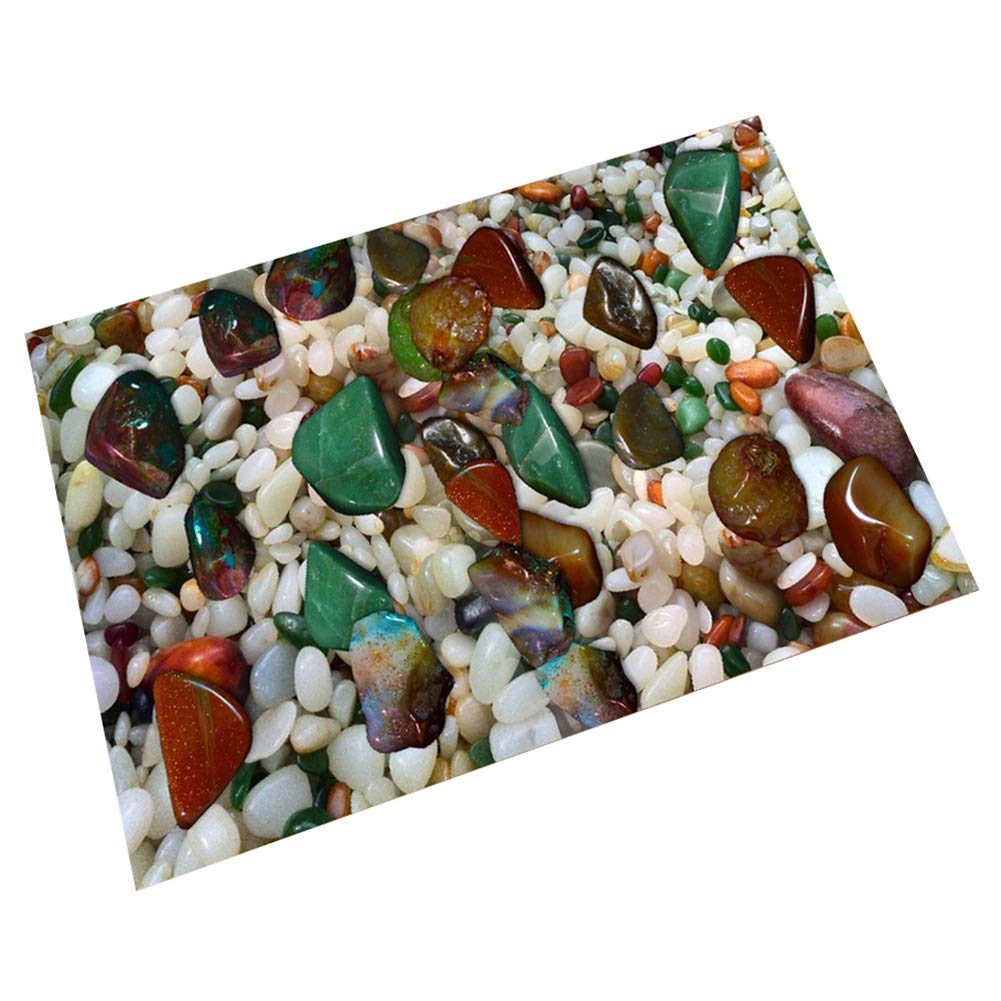 ZRUYI Paillassons pour Entrée Tapis D'entrée De Cuisine Tapis De Porte Moquettes 3D Couleur Pavé Conception Antidérapant Coussin De Pied, 4 Couleurs Personnalisable (Color : D, Size : 100x100cm)