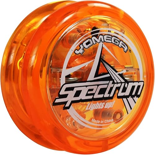 Yomega Spectrum - Transeje de bola de fuego iluminado con luces LED para juego de trucos de cuerda de nivel intermedio, avanzado y profesional + 2