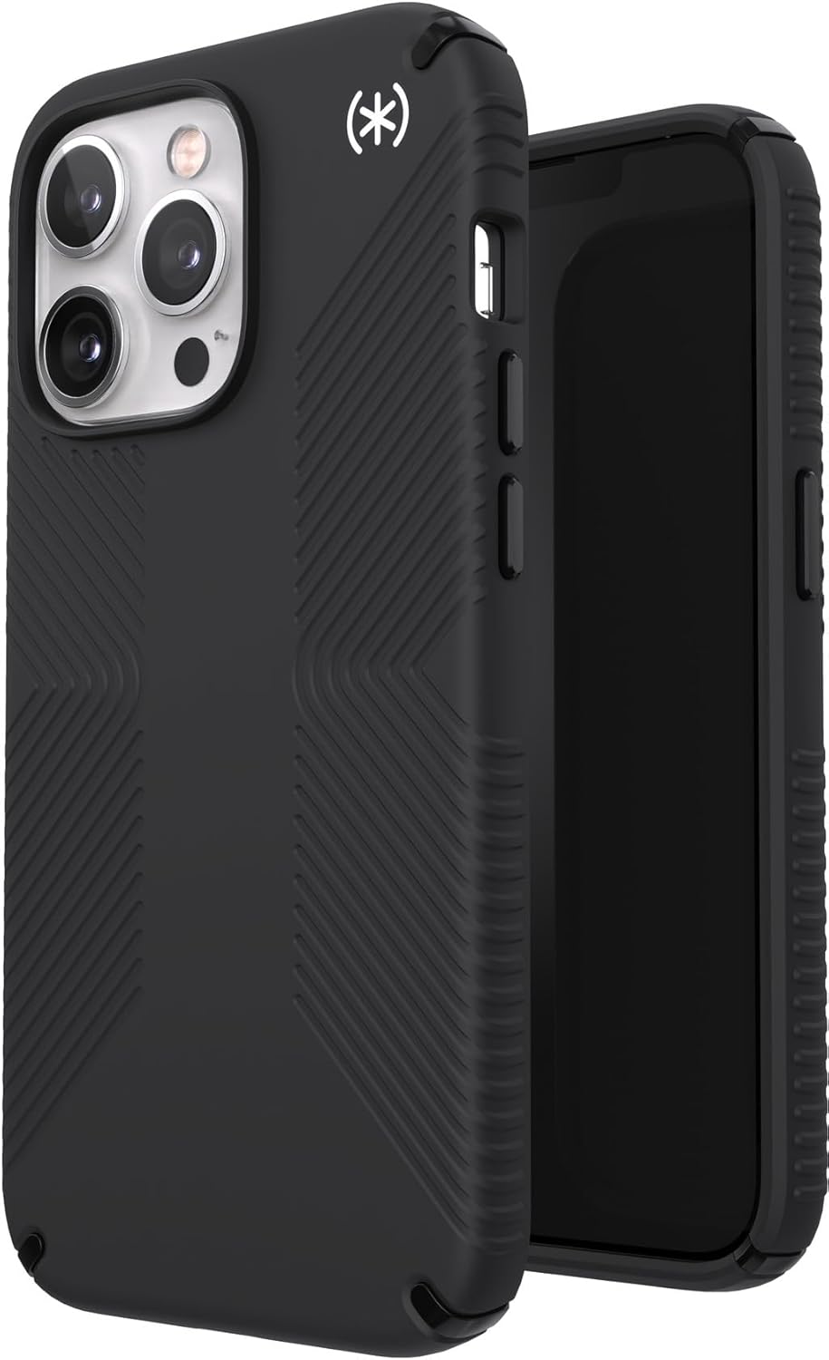 Speck Presidio2 Grip Case for Apple iPhone 13 Pro- Polycarbonate,Shock-Absorbent, Graphite Grey and Black