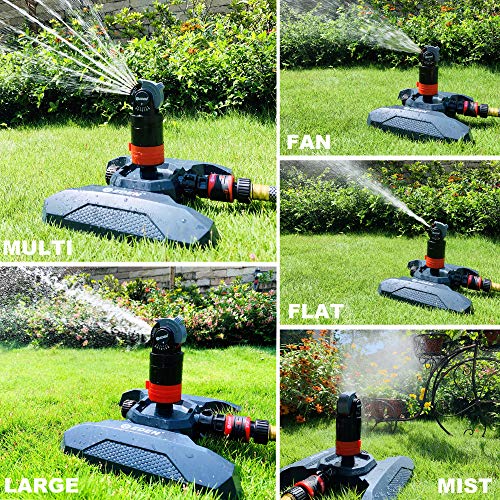 Eden 94124 Multi Pattern Turbo Gear Drive Sprinkler Plus Misting System, With Quick Connect Set, 360 Degree Coverage #TOP2