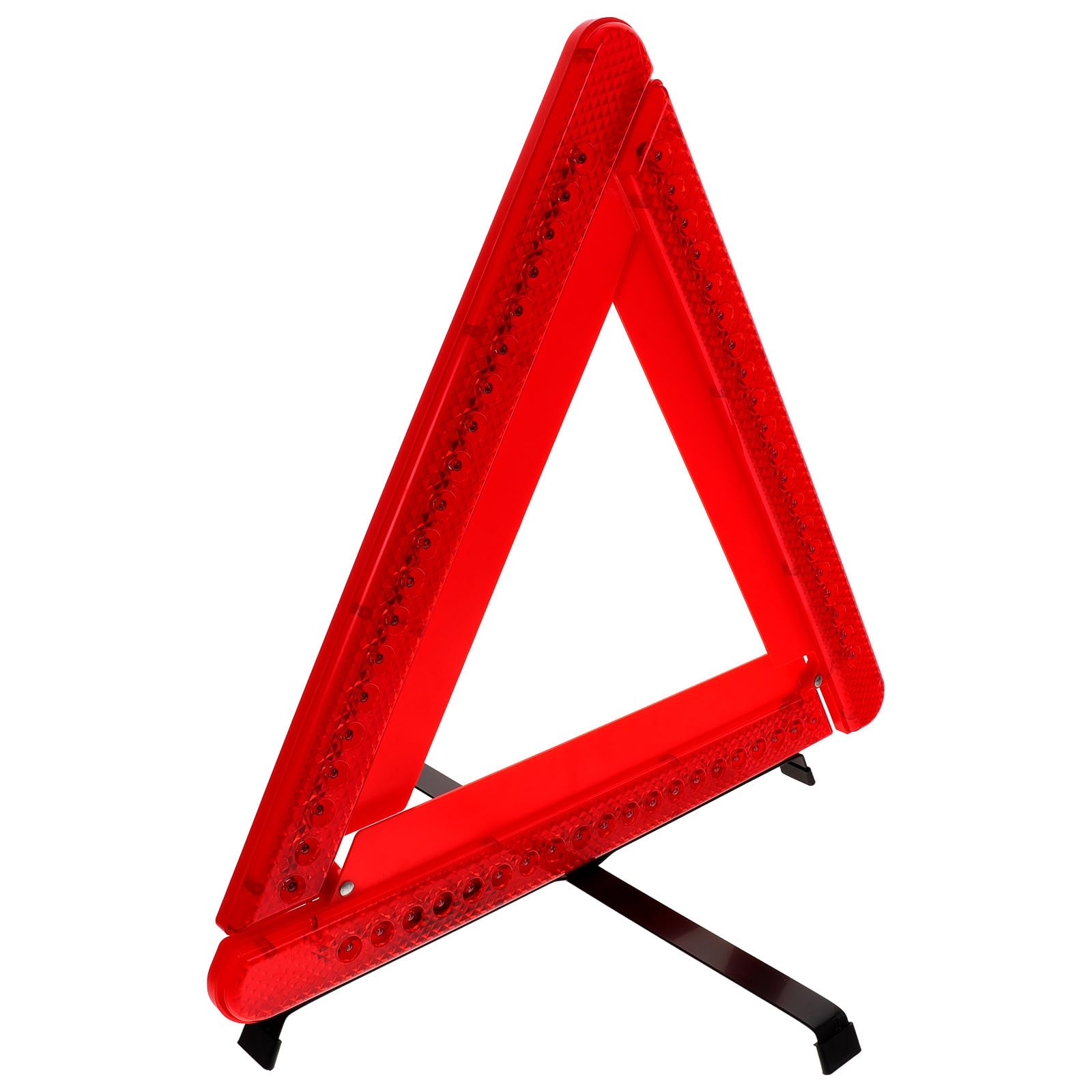 Hemobllo Triangolo di Pericolo LED Rosso Abs Pieghevole per Auto | Spazio Ridotto, Batterie 3 X Aa Non Incluse, Struttura Robusta e Formato Triangolare