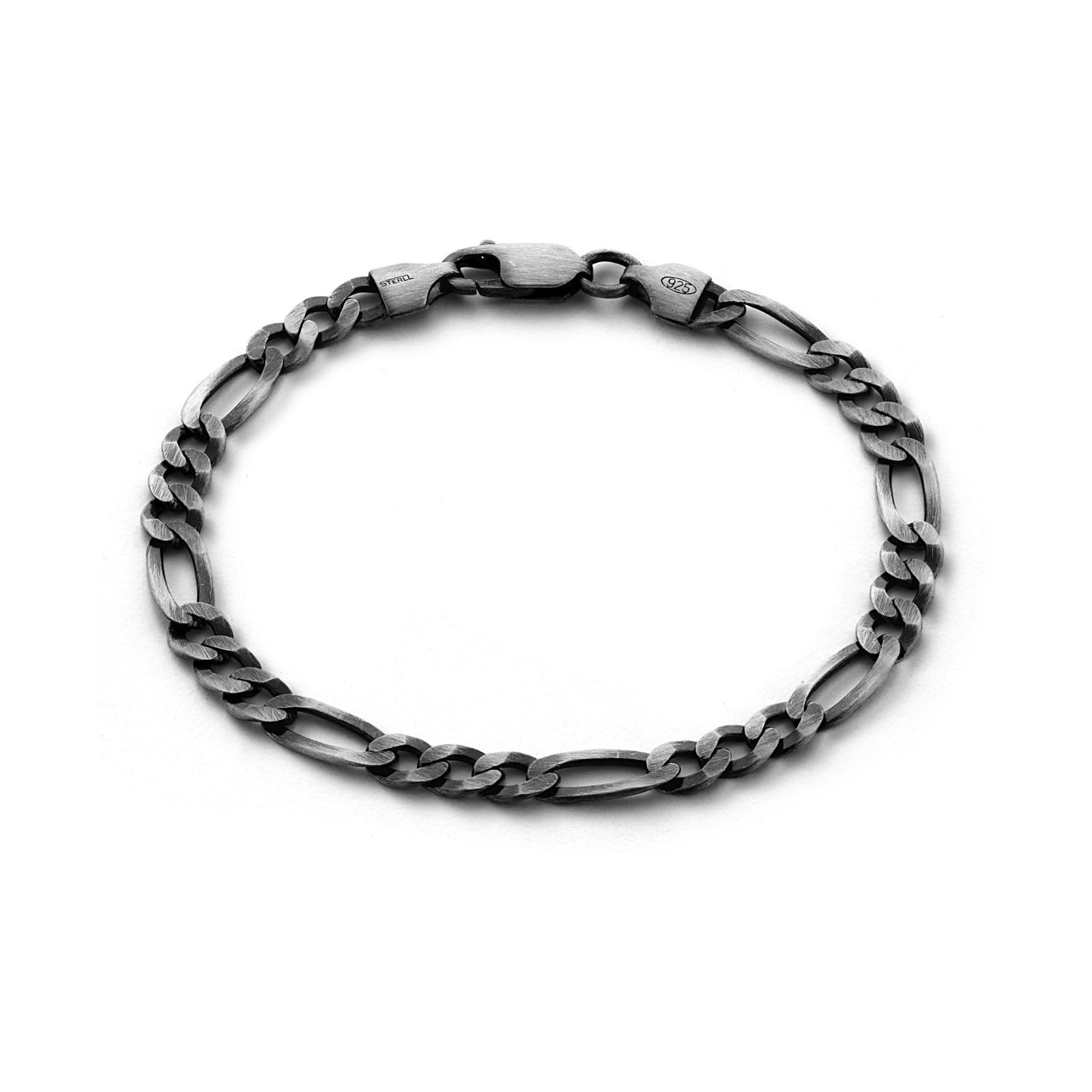 STERLL Pulsera para hombre de plata 925 negra oxidada embalaje sostenible pequeños regalos