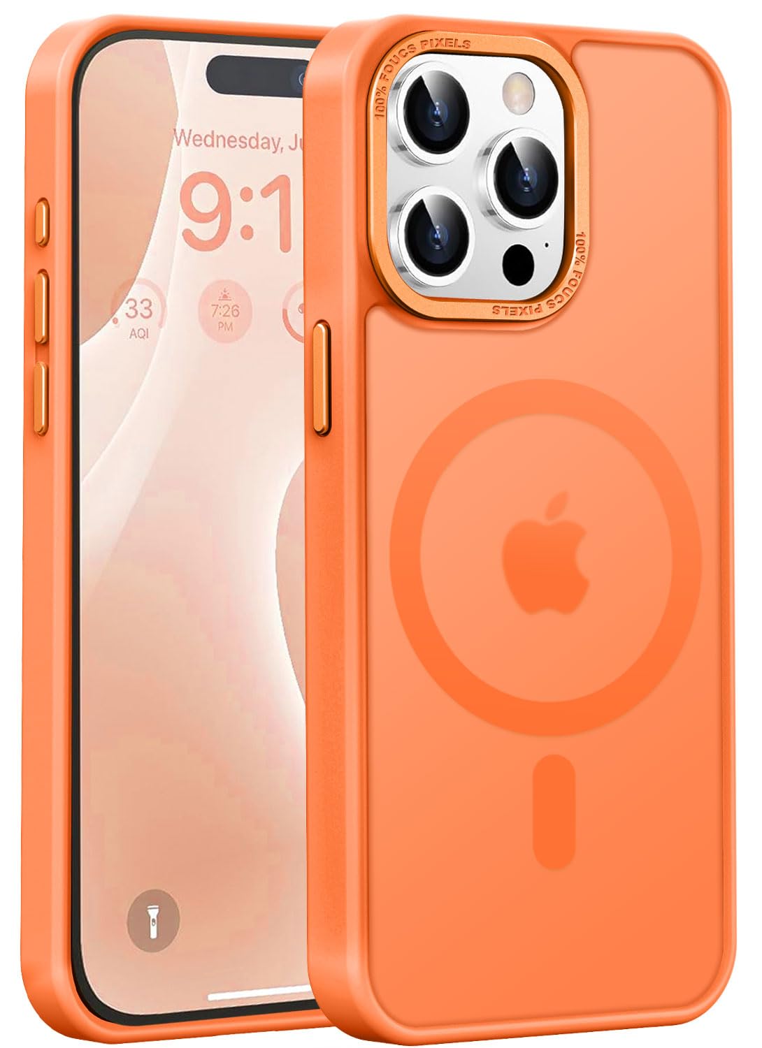 TISOOG Upgraded Magnetic for iPhone 15 Pro Case [Compatible with Magsafe] [Mil-Grade Protection], Slim & Tough, Pocket-Friendly, Translucent Phone