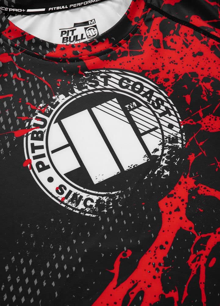 Męska koszulka z długim rękawem Rashguard Pit Bull West Coast Blood Dog II, czarny, L