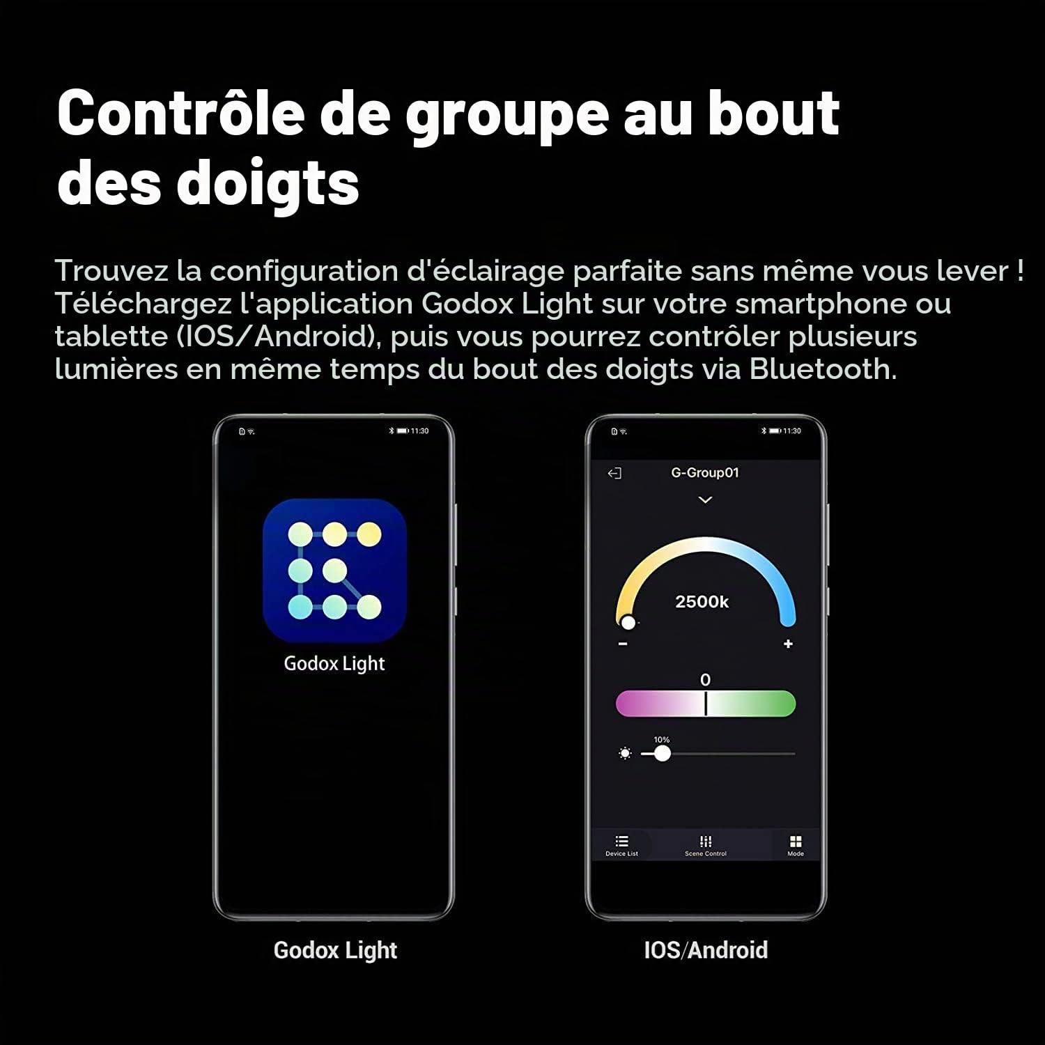 Godox ES45 Key Light, 2500 Lumens Lampe de Bureau Éclairage de Studio Lampe