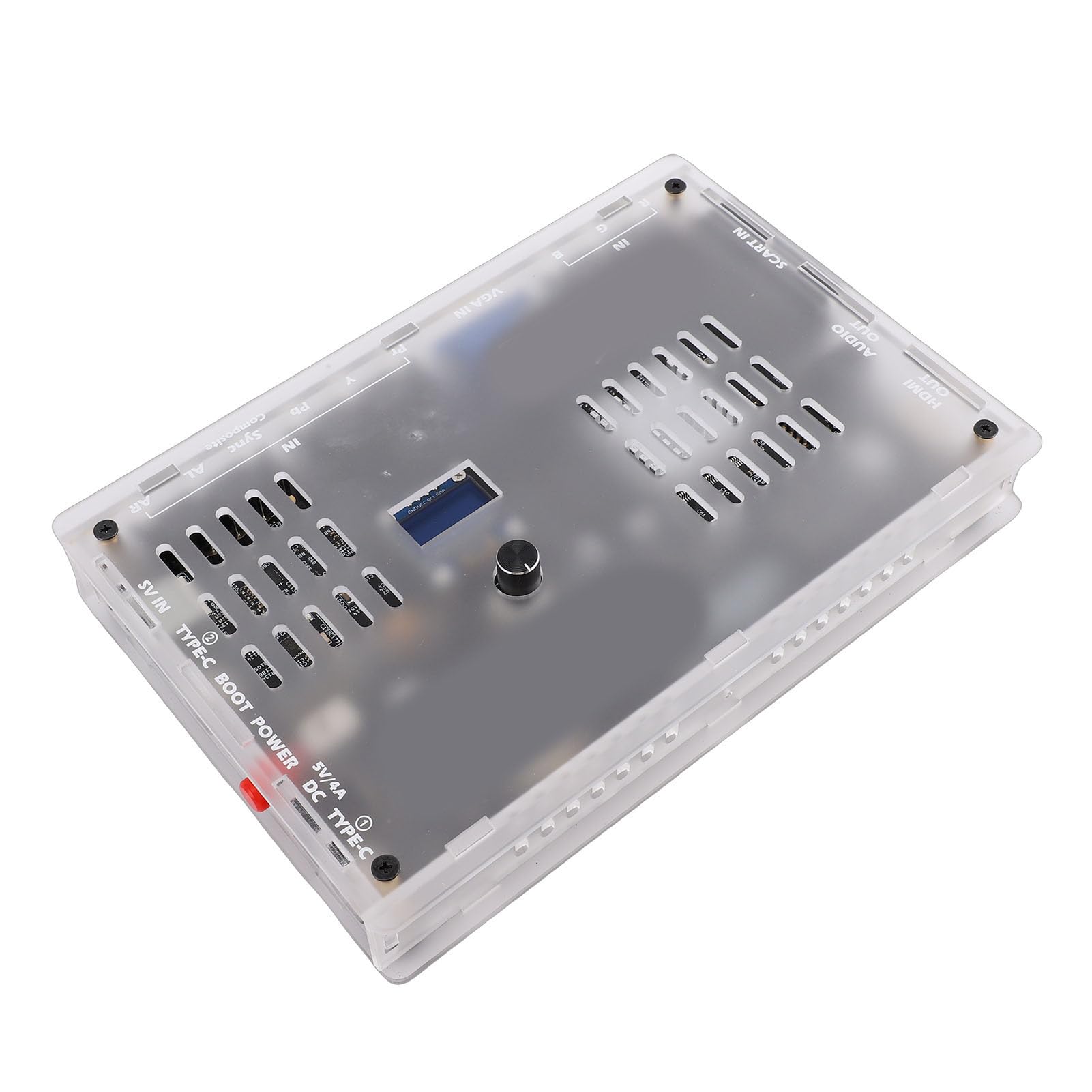 Convertidor de Vídeo de Control GBS, Convertidor GBSC Acrílico HD 1080P Salida de Interfaz Multimedia HD 5V 2A para Consola de Juegos Retro