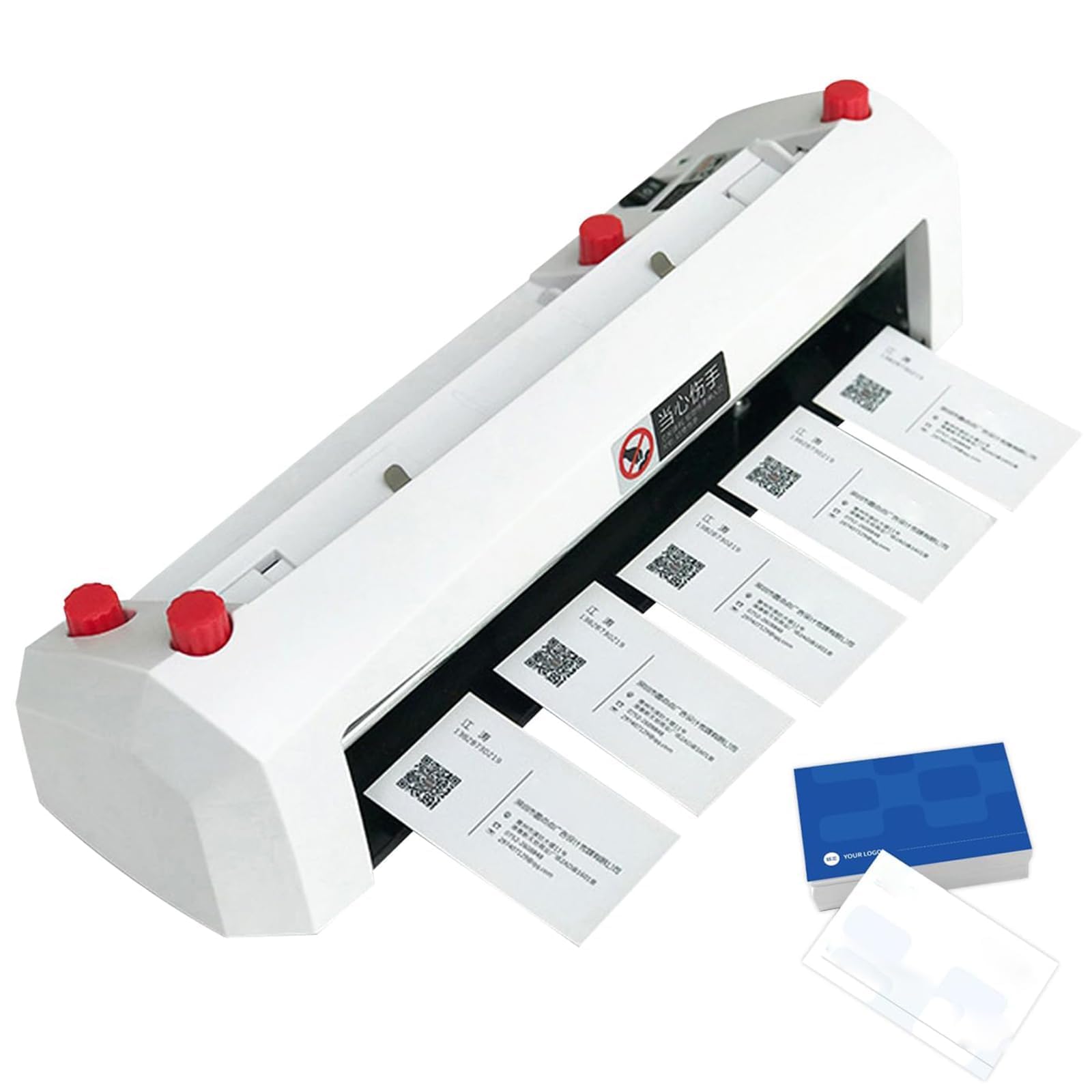 Taglierina per Biglietti da Visita, A4 Automatica Elettrica 90 x 54 mm | System a 9 Lame, 100 Biglietti in 2–3 Min e Rimozione Automatica Scarti per Cartoncino da 120–300 g/m²