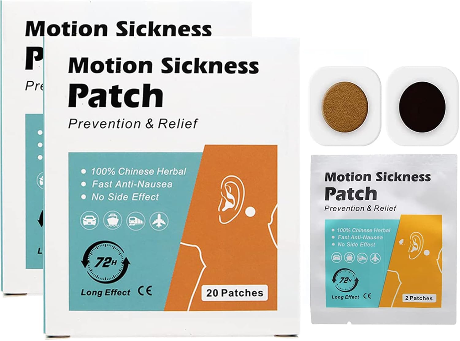 40 Counts Motion Sickness Patch for Car and Boat Rides